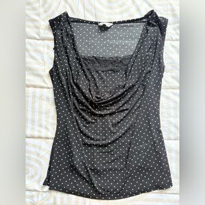 Jessica Black and White Polka Dot Blouse